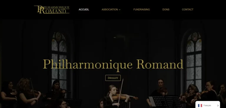 Site web Philharmonique Romand